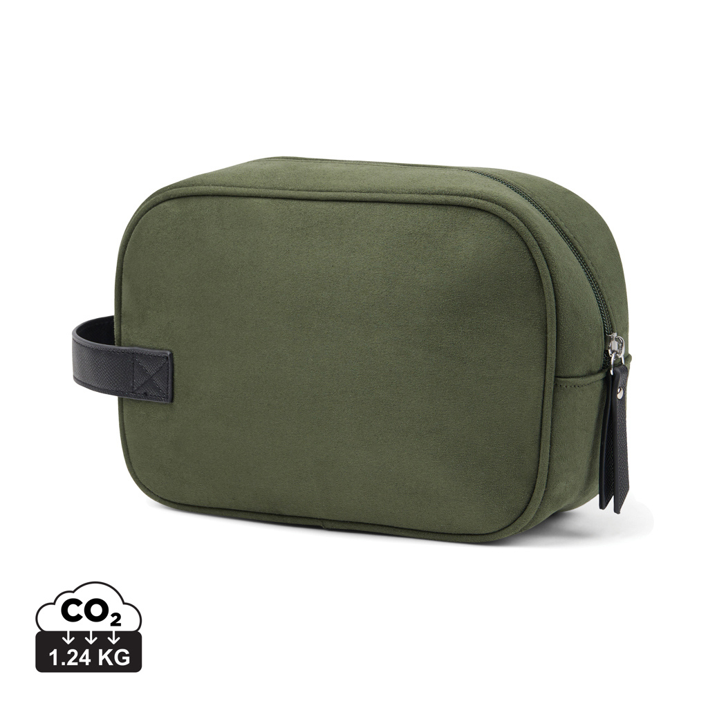 Trousse de toilette recyclée personnalisable Marlow VINGA Vert / Noir